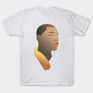 Portrait LGBTQ with orange lipstick T-Shirt